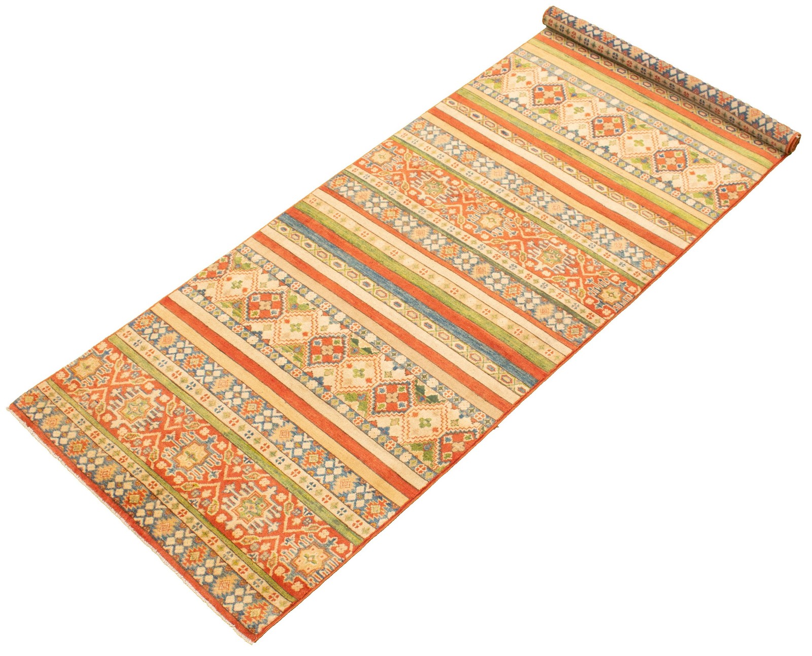 3’10” x 11’1″ Vintage Hand-knotted Runner Rug Traditional Oriental Carpet