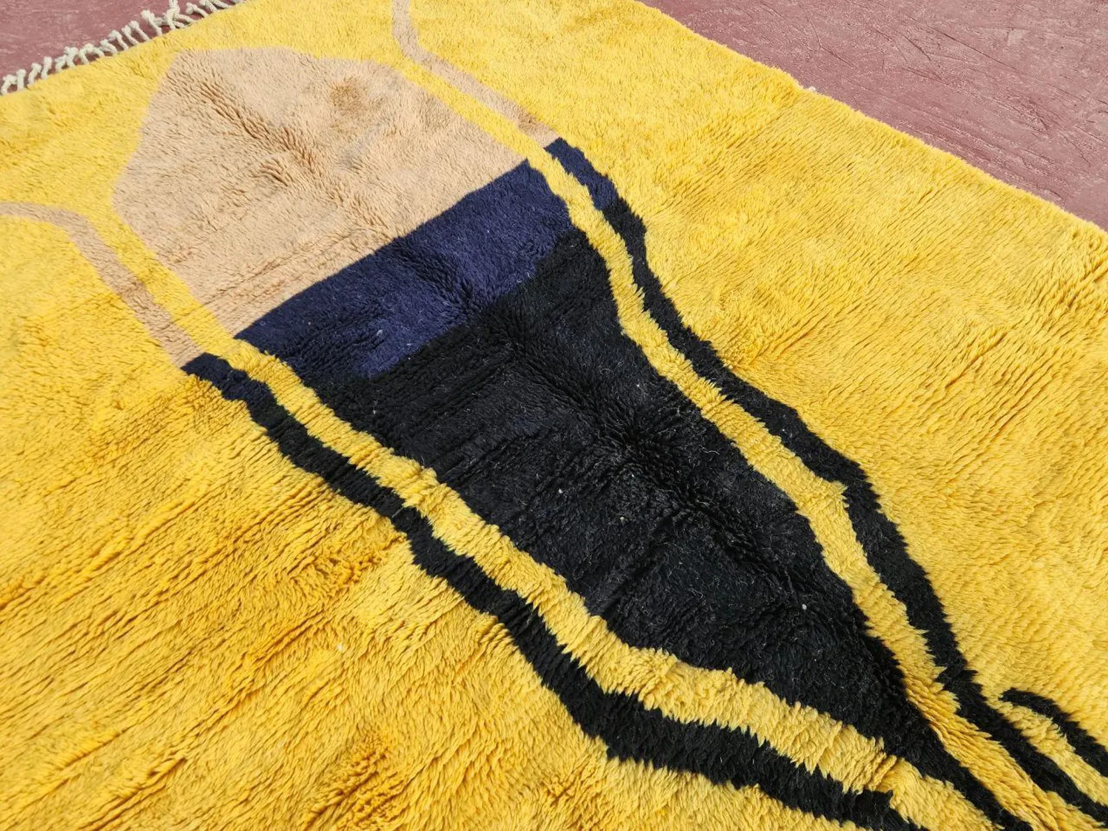 Handmade Berber Beni Ourain Moroccan Wool Rug Color Multi Design Carpet Rug