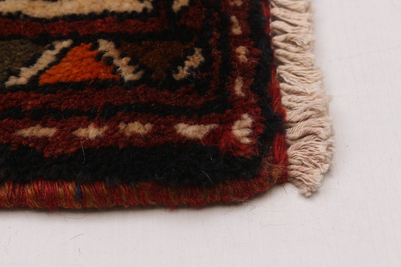 Vintage Hand-knotted Runner Rug 3’5″ x 10’8″ Traditional Oriental Wool Carpet