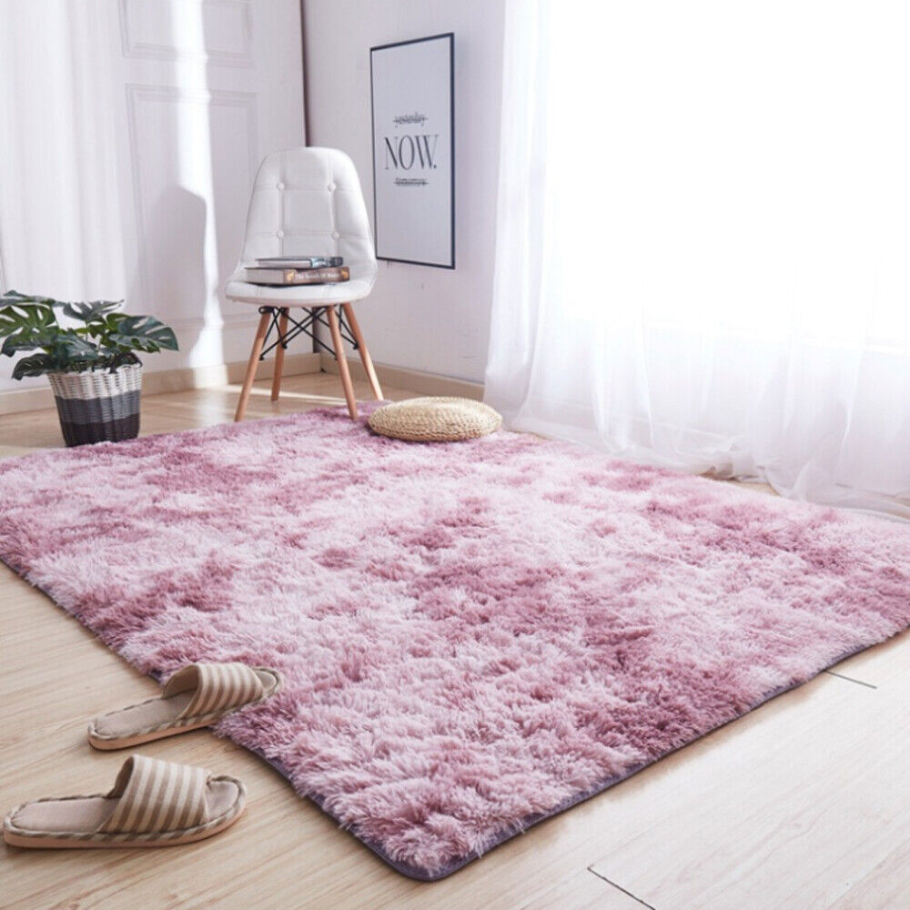 Soft Tie-Dye Area Rugs Shaggy Mat Floor Carpet Fluffy for Bedroom Living Room