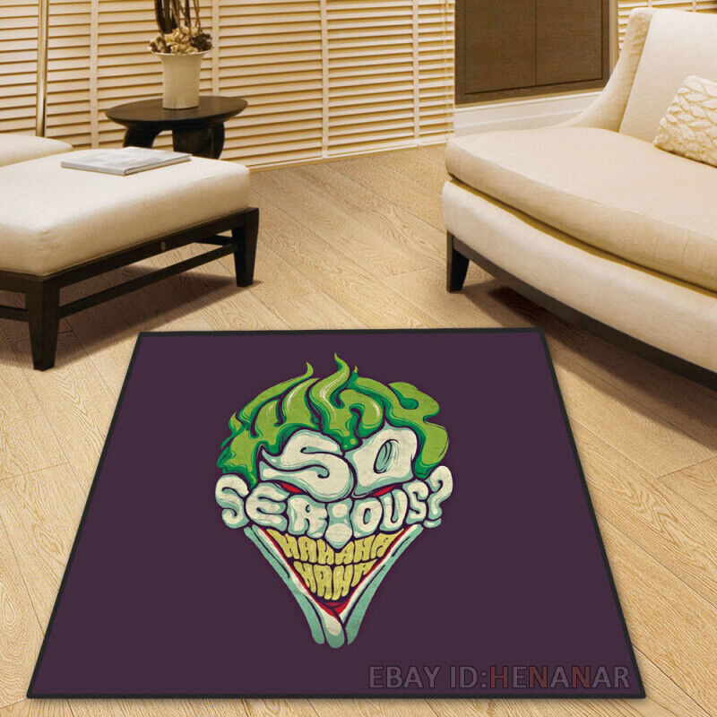 DC Joker Square Carpet Floor Mat Home Decorate Area Chair Rugs Multi-function