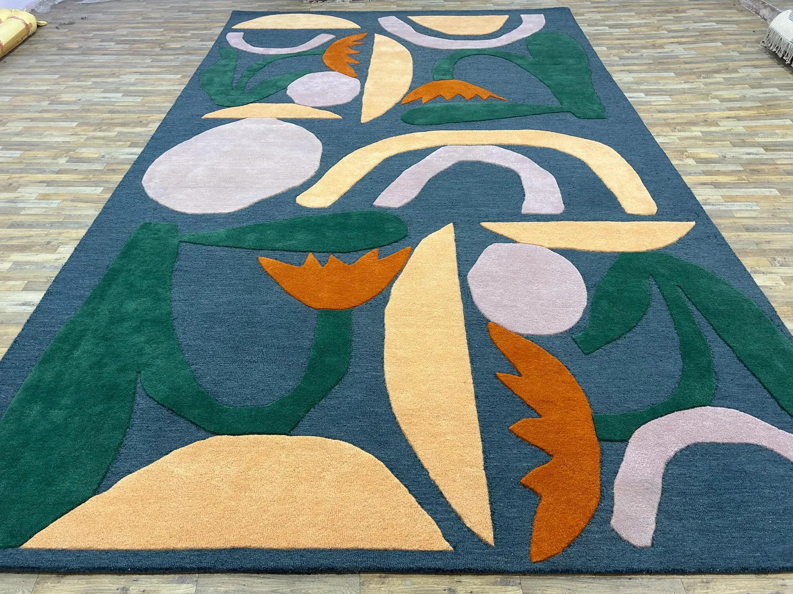 8×10 Rug lovely Design Multi Color Latest Hand-Tufted Nz Woolen Carpet Handmade