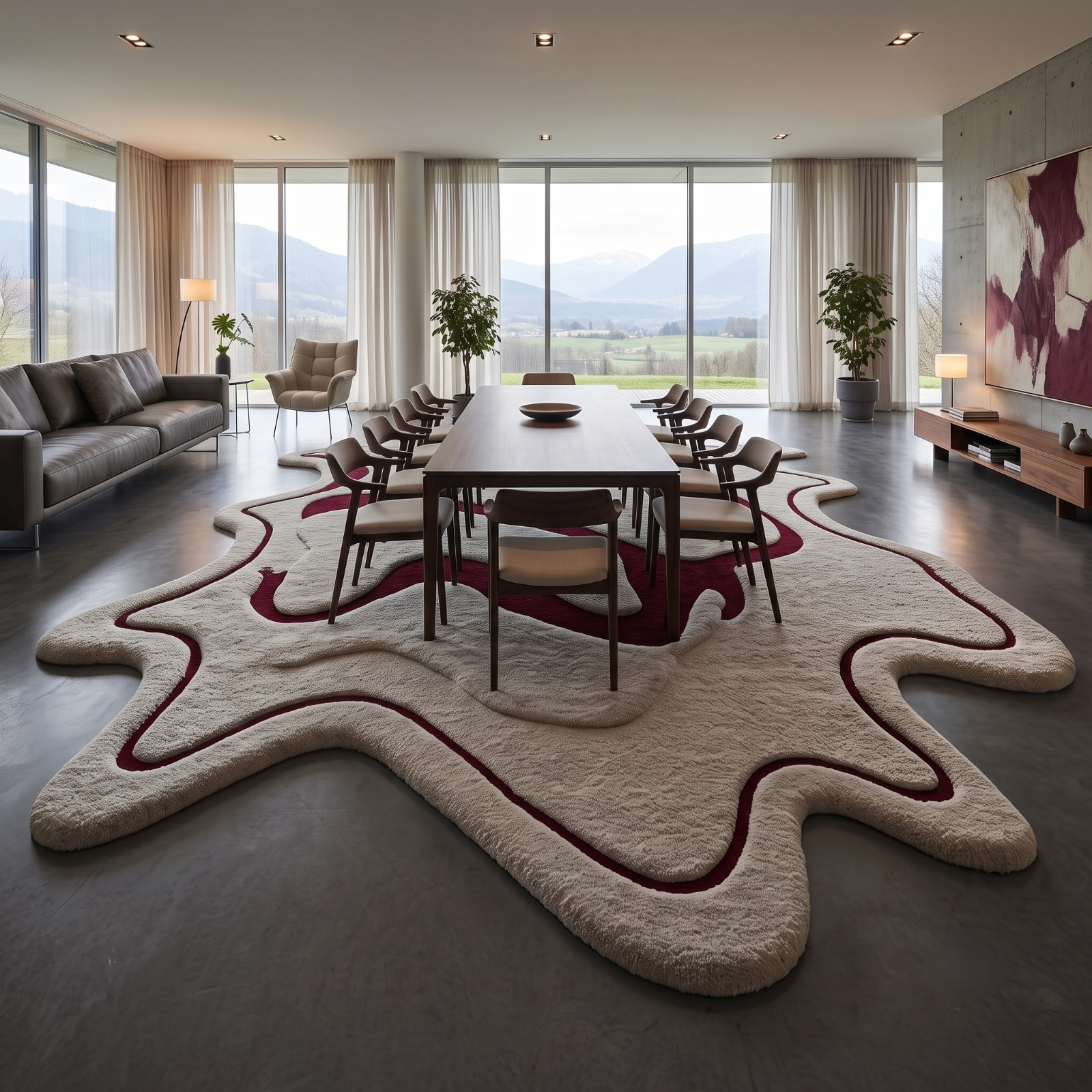 8×10 Handmade Hand Tufted Wool Area Rug Modern Designer Carpet Living Room Rug