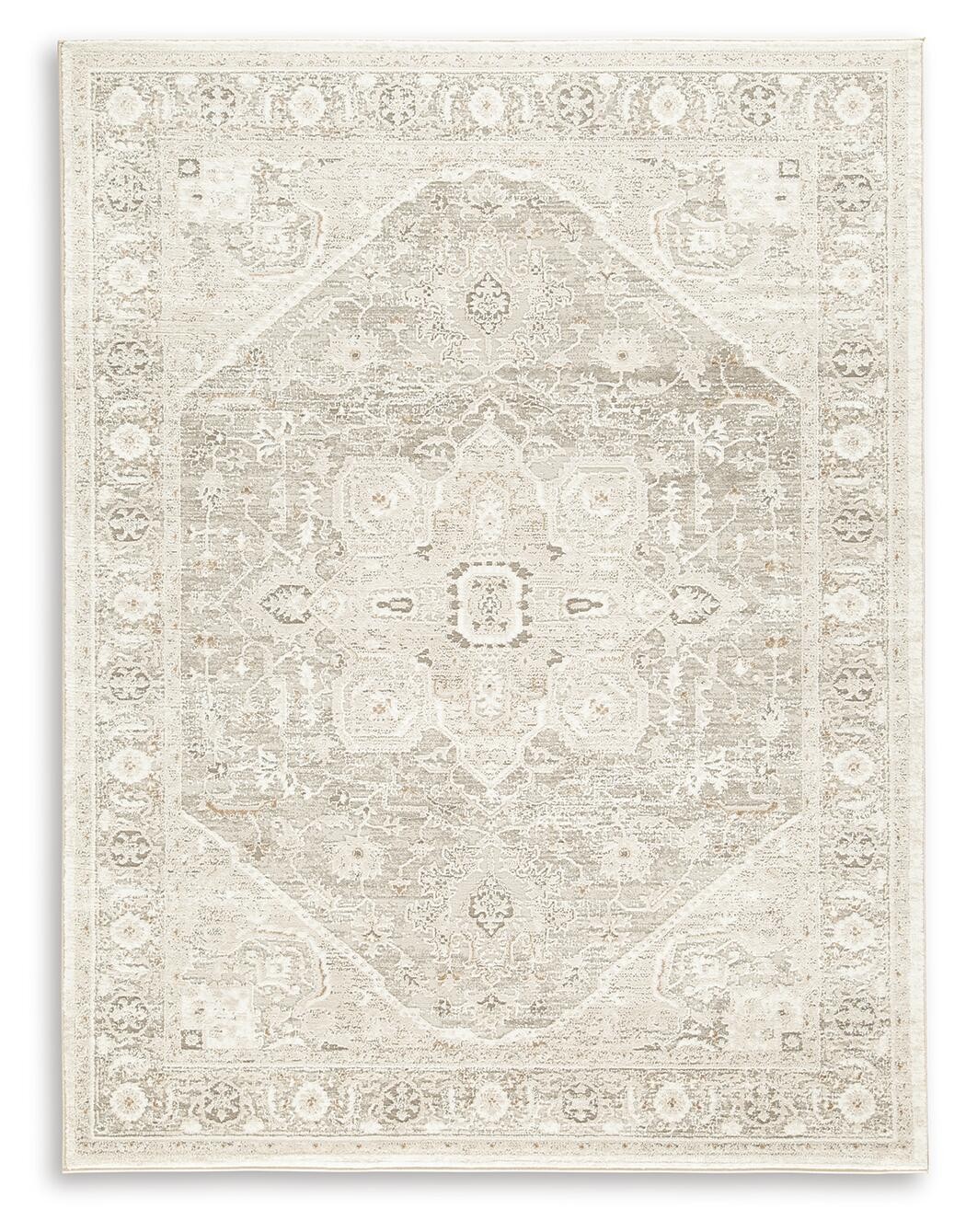 Signature Design by Ashley Gatwell 8′ x 10′ Medallion Ivory, Gray, and Caramel