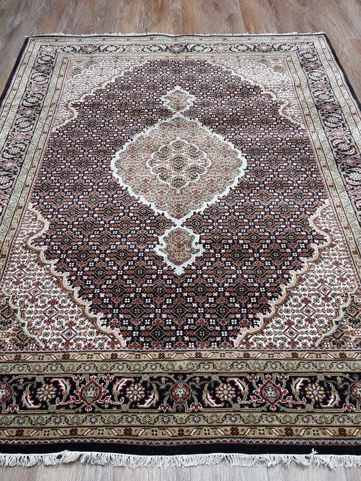 Anatolian Turkish Rug.Fish Design Hand Made Rug ,Turkish Silk&Wool Rug ,5.5×8 Ft