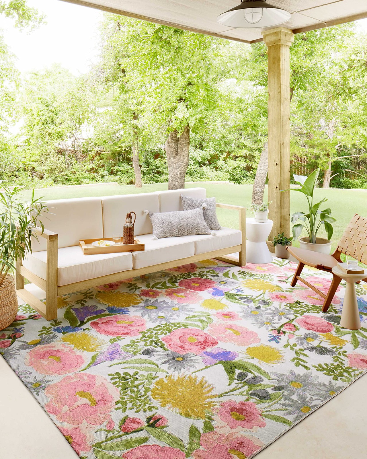 Loloi Botanical Collection Bot-01 Ivory/Multi 3-3 X 3-3 Round Accent Rug