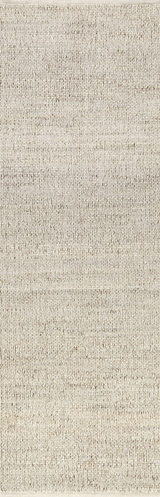 2’6″ x 10′ Elfriede Jute & Cotton Hand Woven Area Rug, Natural, Solid Rustic …