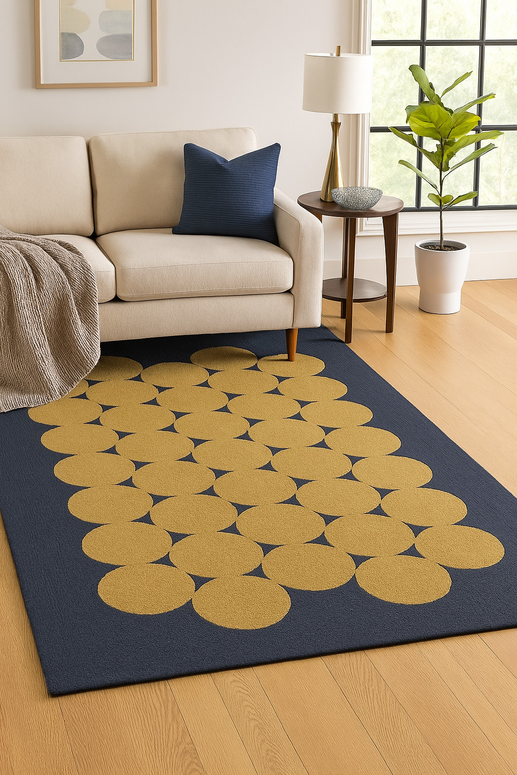 Handmade Hand-Tufted Rug 5×8 6×9 8×10 Abstract Boho Modern for Living Room Decor