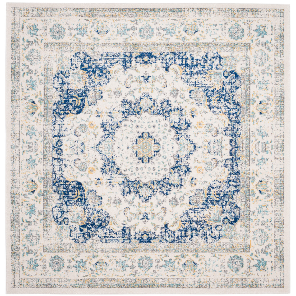 SAFAVIEH Evoke Collection EVK220C Ivory / Blue Rug