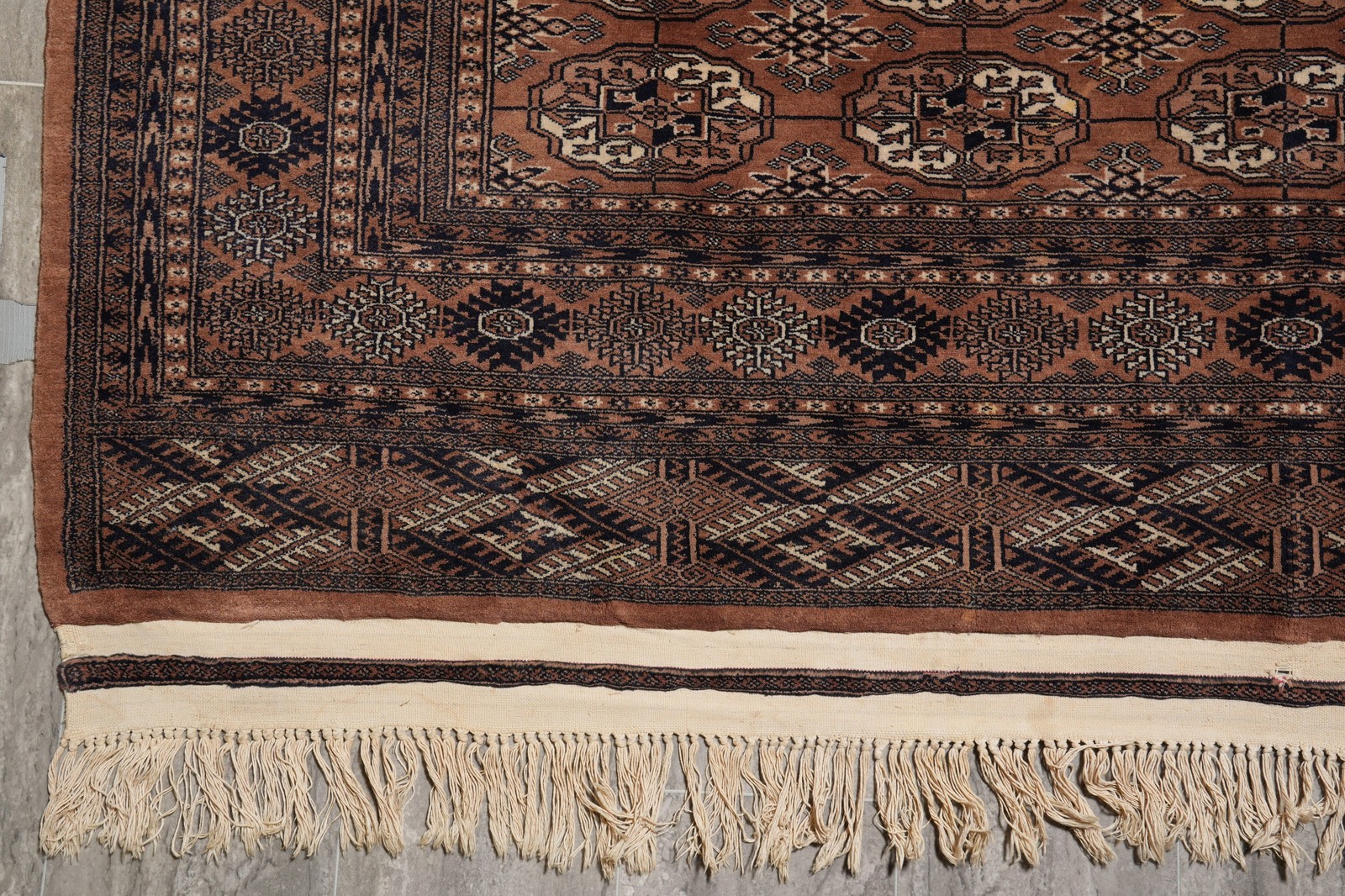 6.4 x 8.3 Rust Finer Bokhara Rug #PIX-23572