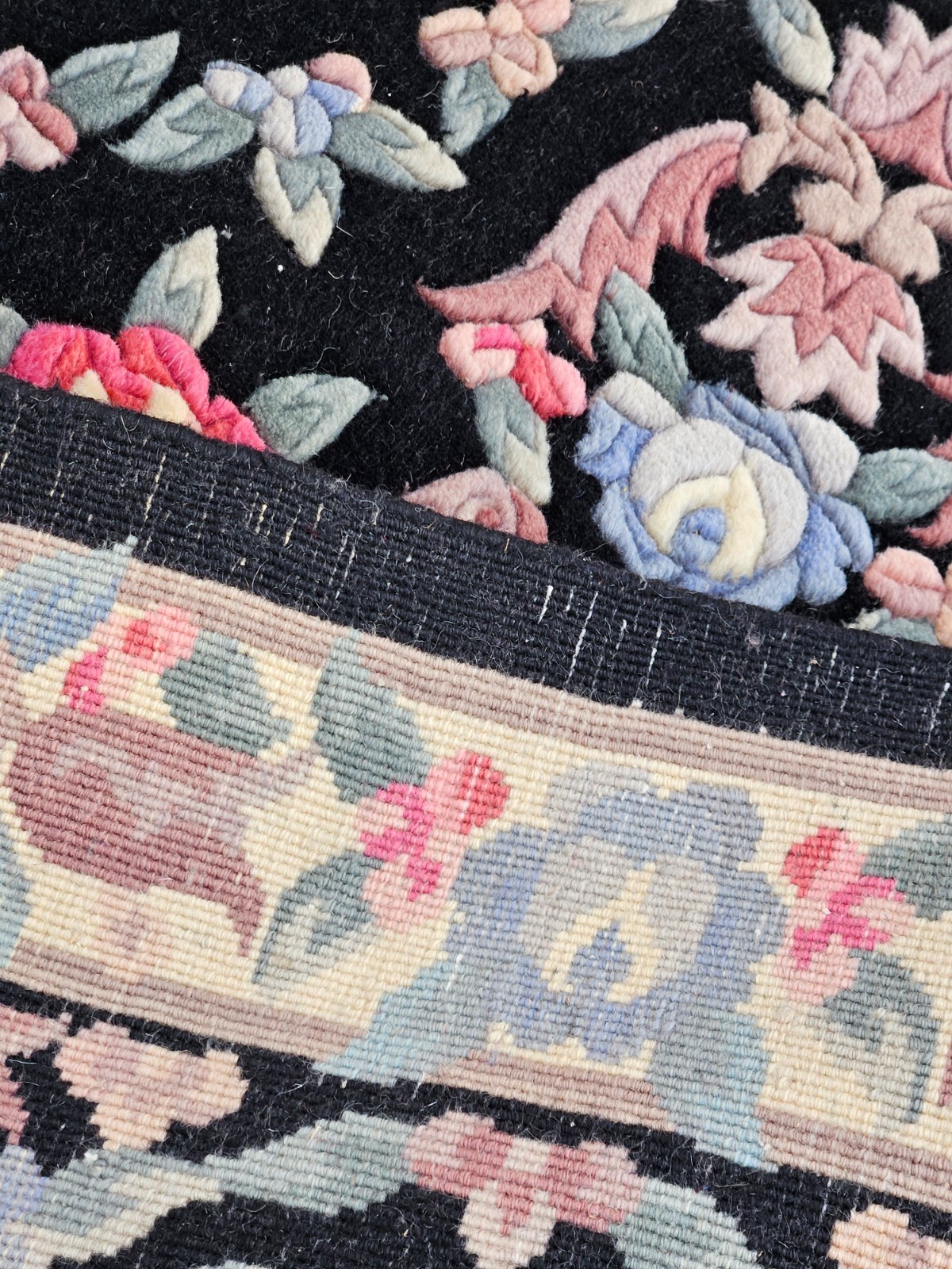 New Tags Ver High Quality Hand Knotted 120 L Sculpted Chinese Wool Rug Tag $990