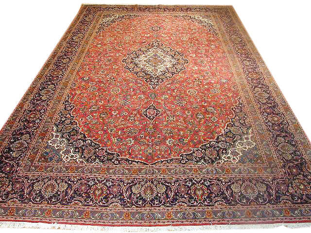 13′ x 22′ Tiger Orange Traditional Kashaan Classic Rug 11838