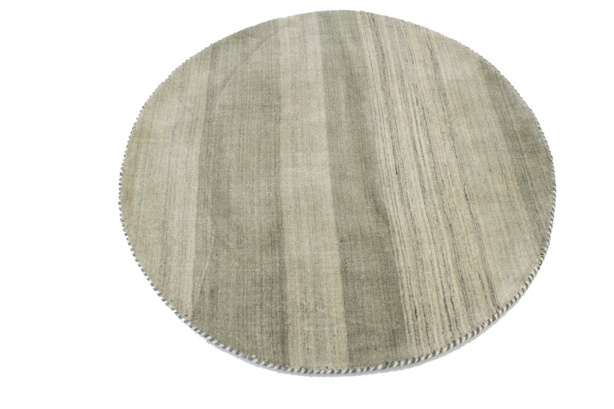 4X4 ft Small Round Modern Design Plush Gabbeh Wool Rug Oriental Kids Room Carpet