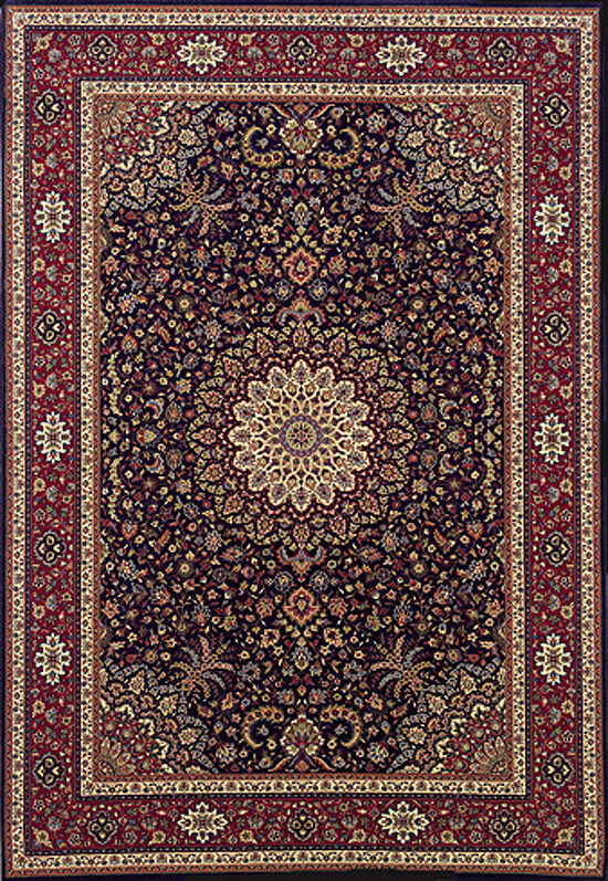 Multi-Color Medallion Machine Made Leaves Border Area Rug 095B3 – Aprx 4’x6′
