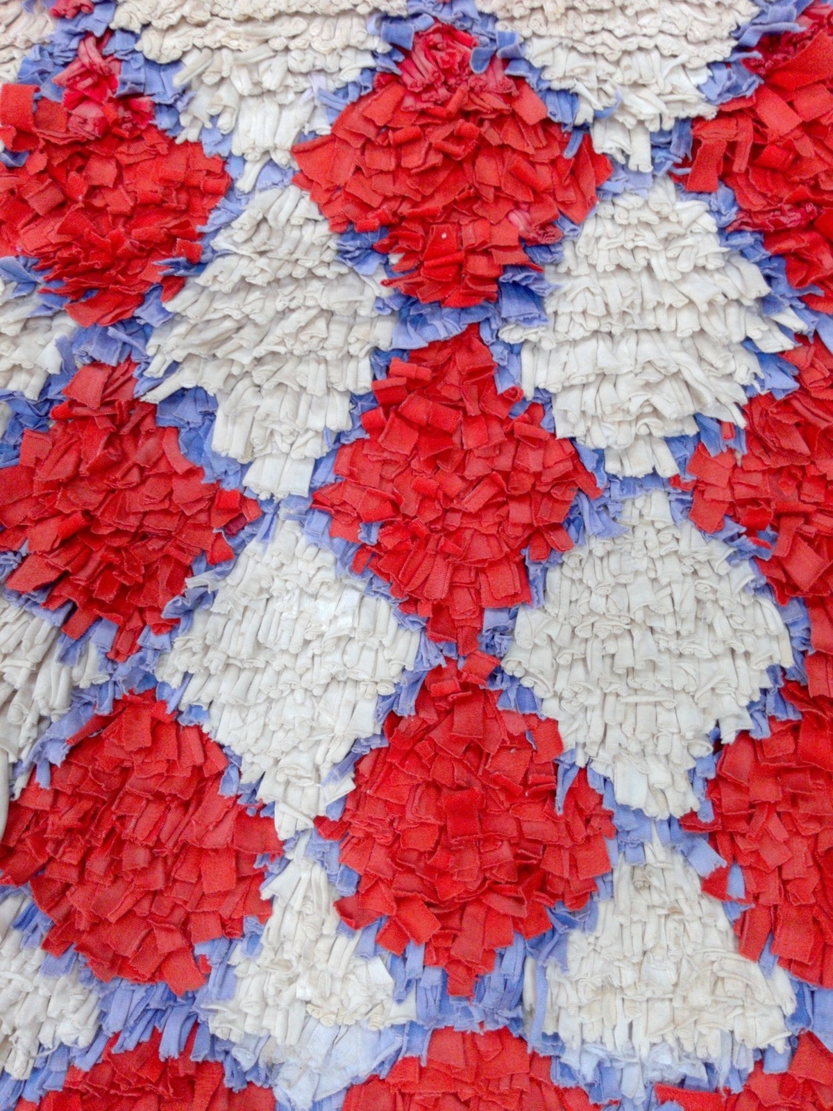 Vintage Moroccan Handmade Boucherouite Area Rug – 6 FT x 2 FT 6