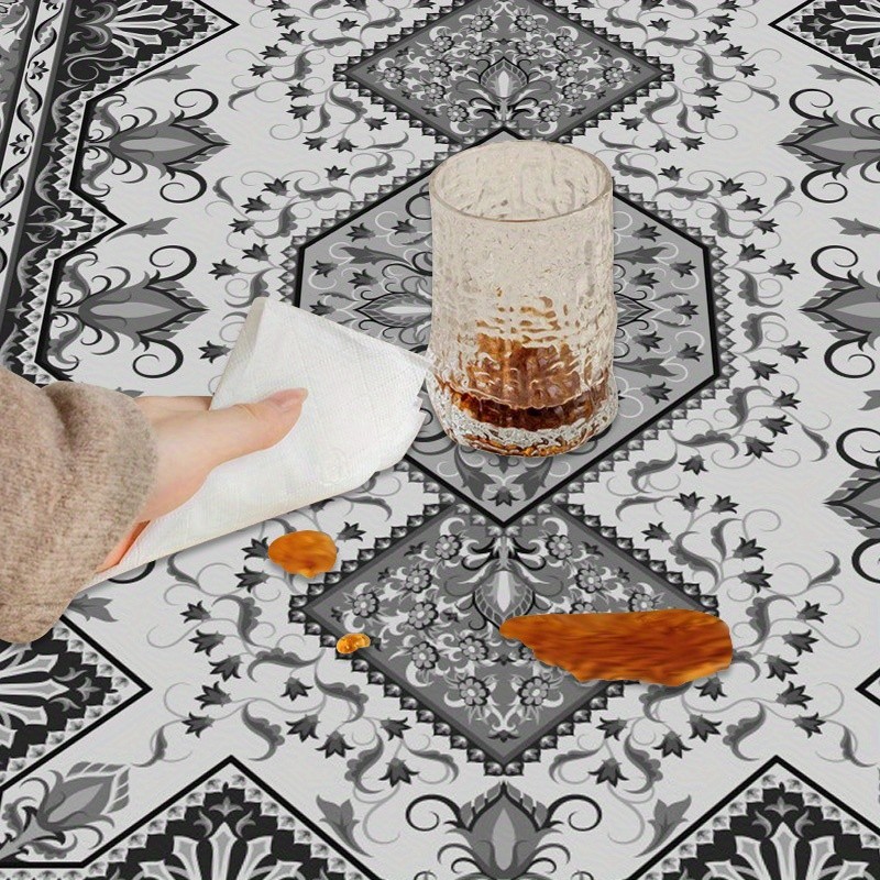 [Soft Washable Area Rug] Soft Faux Wool Washable Area Rug | Tribal Low Pile Boho