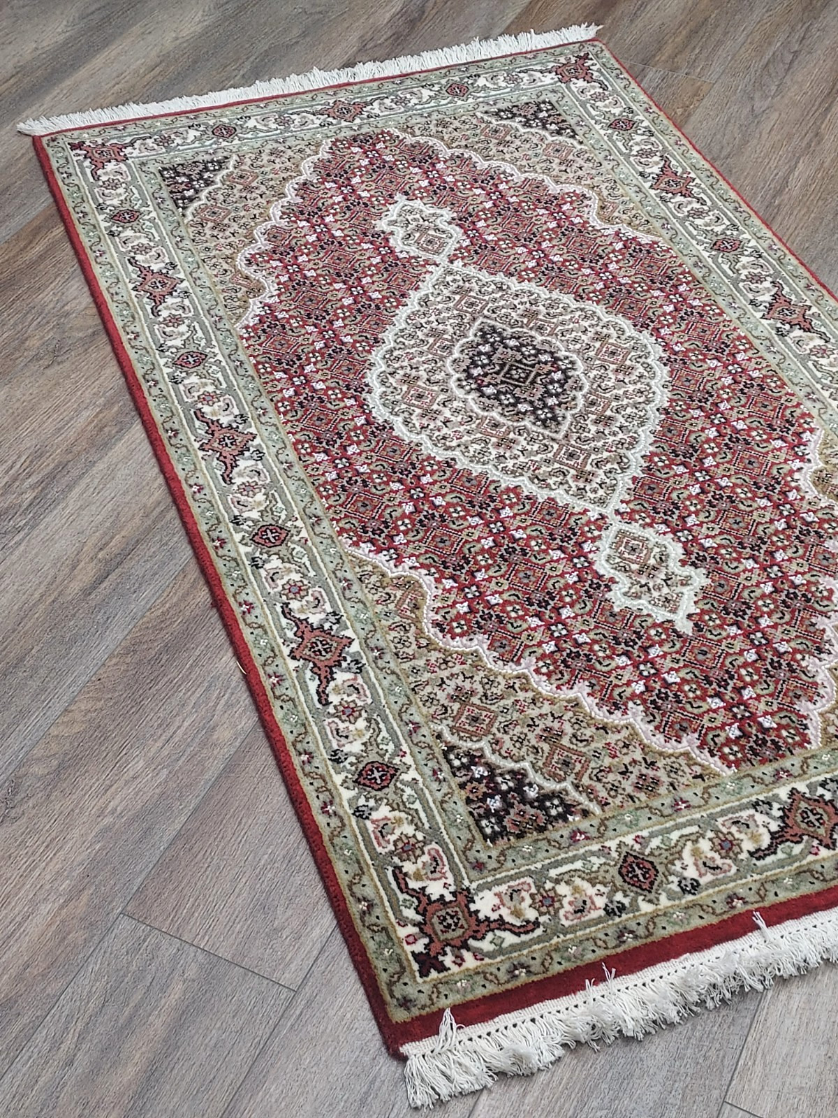 Turkish Silk&Wool Hand Made Bohemian Royal Classic Design, Turkish Rug 3×5 Ft