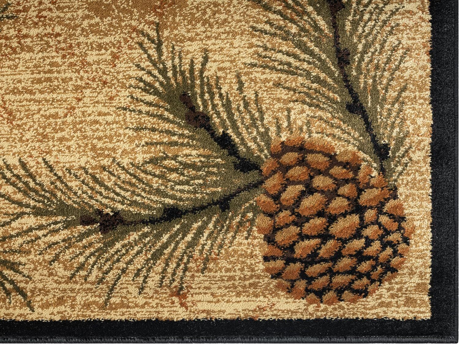 Lodge Cabin Rustic Forest Pinecone Area Rug **FREE SHIPPING**