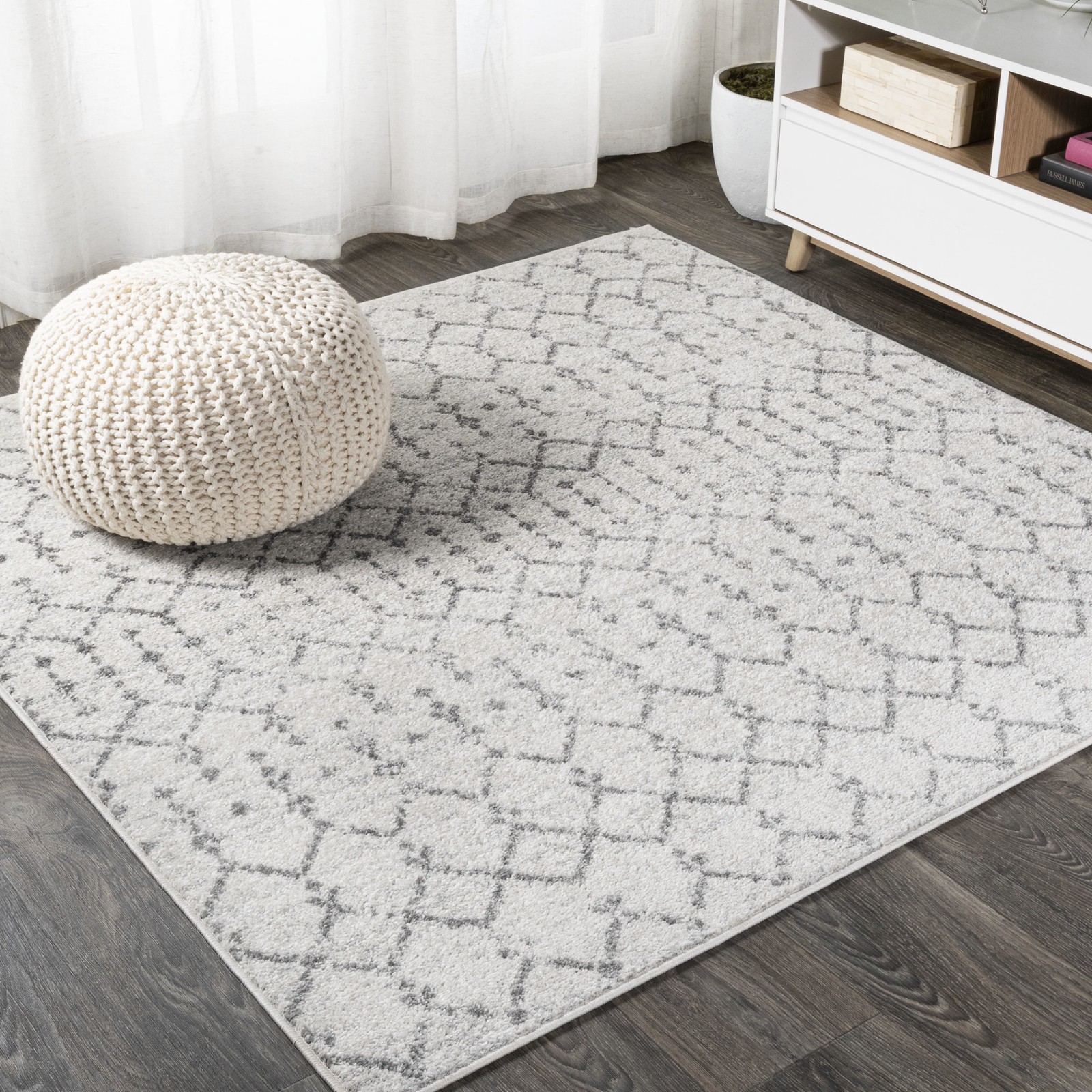 JONATHAN Y Lighting MOH101-3SQ Moroccan Hype 3′ x 3′ Moroccan & – MultiColor