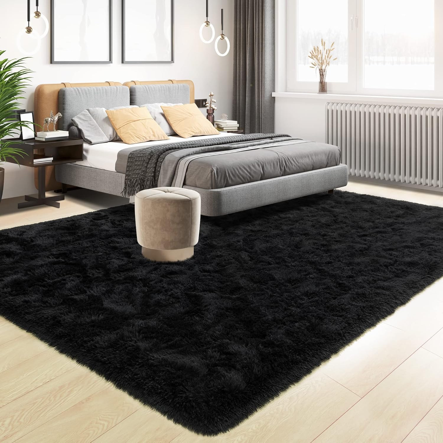 Super Soft Fluffy Rug for Bedroom, Modern Shaggy Fuzzy Kids Rugs for Living Room