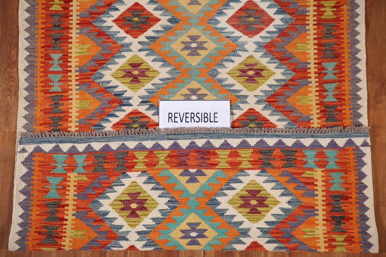 Tribal South-western Hand-woven Reversible Wool Kilim Oriental Accent Rug 4×6