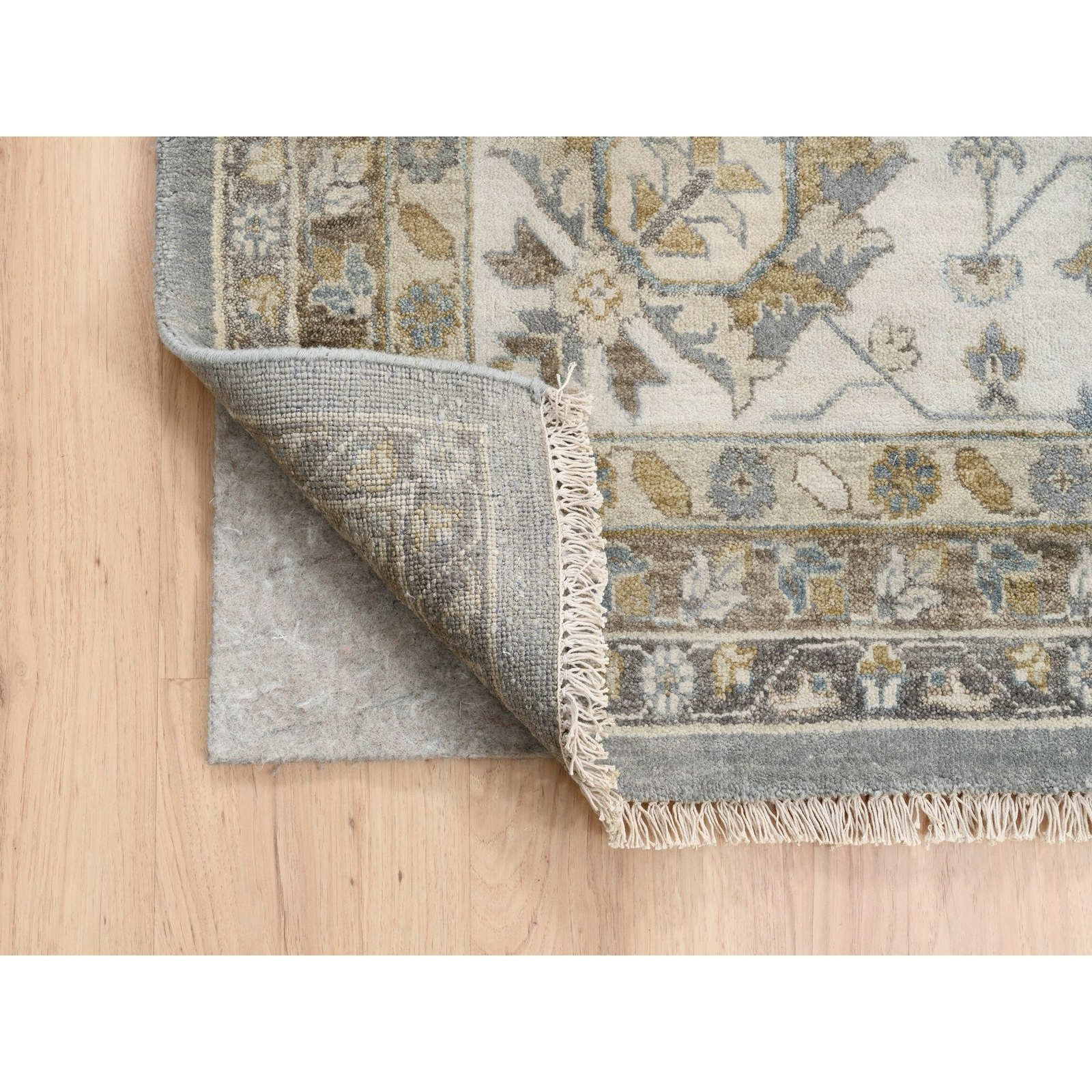 14’x16′ Wool Karjihooz Gray Hand Knotted Oversized Squarish Rug R63068