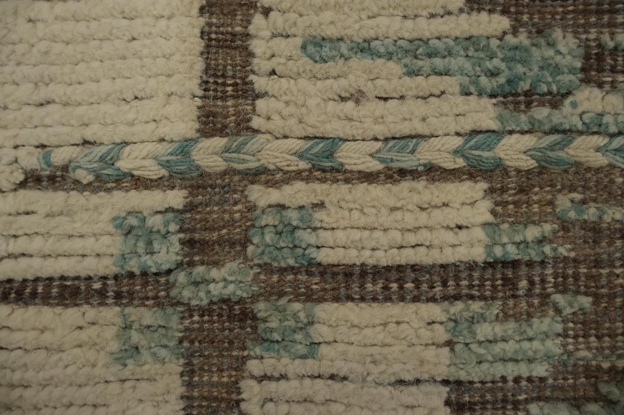 Classy Neutral-Toned Moroccan Large Area Rug 12×15 Hand-Knotted Wool