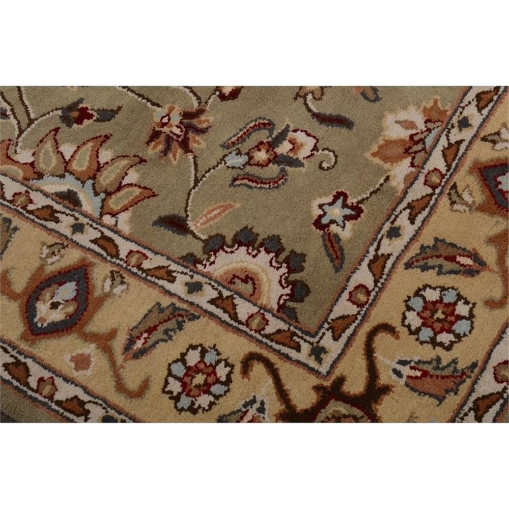 Jasmine 03 2.6X9 Green Handtufted Wool Area Rug