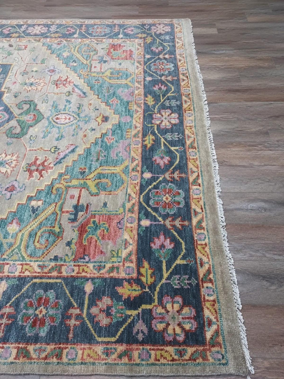 STUNNING 9×12 TURKISH SERAPI HERIZ RUG,VIBRANT FRESH COLOR PALETTE MODERN SCHEME