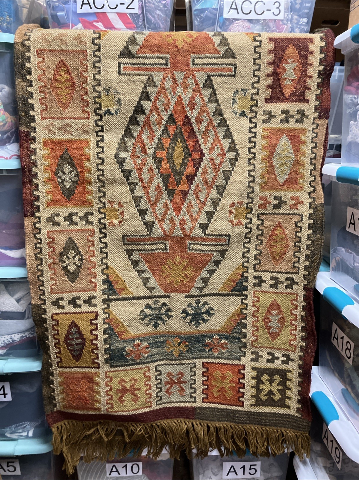 Pottery Barn Gianna Kilim Indoor Outdoor Rug 2.9×9 Multi-Color Runner