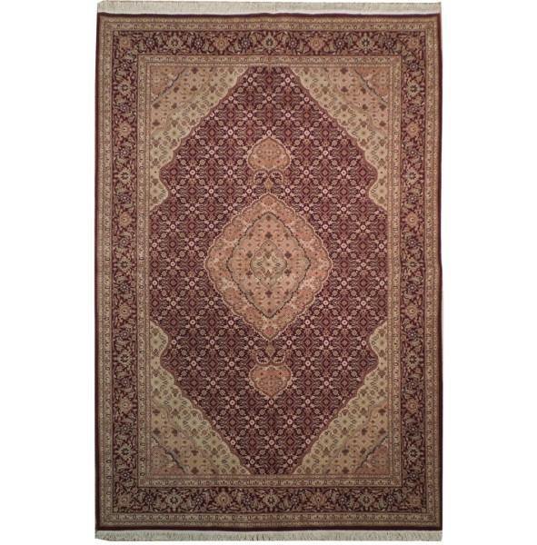 6×9′ Wool & Silk Mahii Tabriiz Fine Quality Rug # PIX-19162