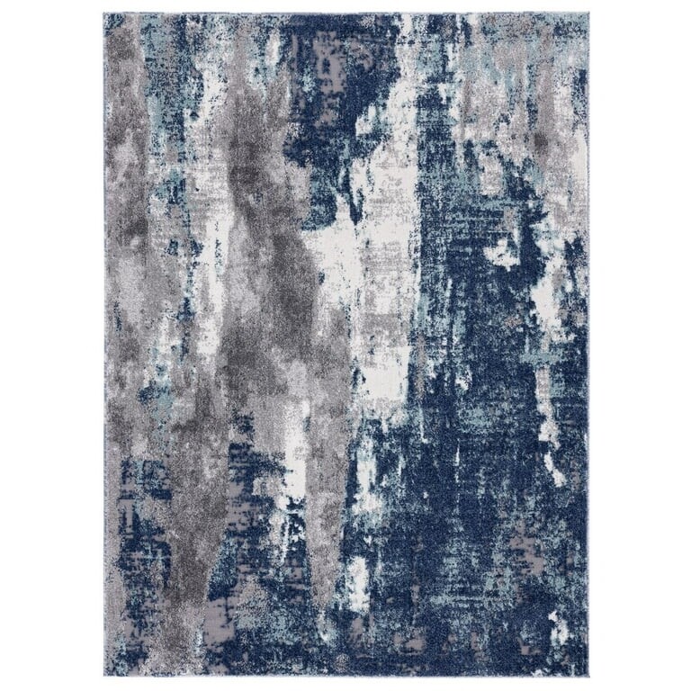 Luxe Weavers Modern Area Rug Abstract Pattern – Dark Blue, Light Blue / 8 x 10
