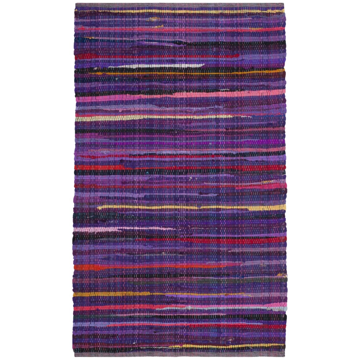 SAFAVIEH Rag Rug RAR240C Handwoven Purple / Multi Rug