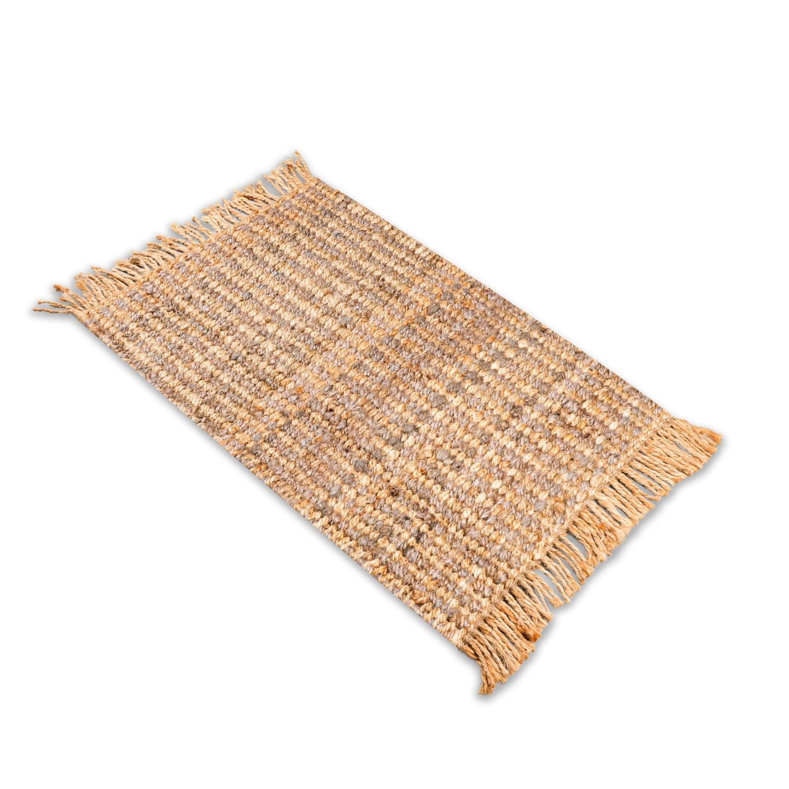 Jute Braided Rug 2×3 Feet Grey Eco-Friendly Hand Woven Reversible – Boho