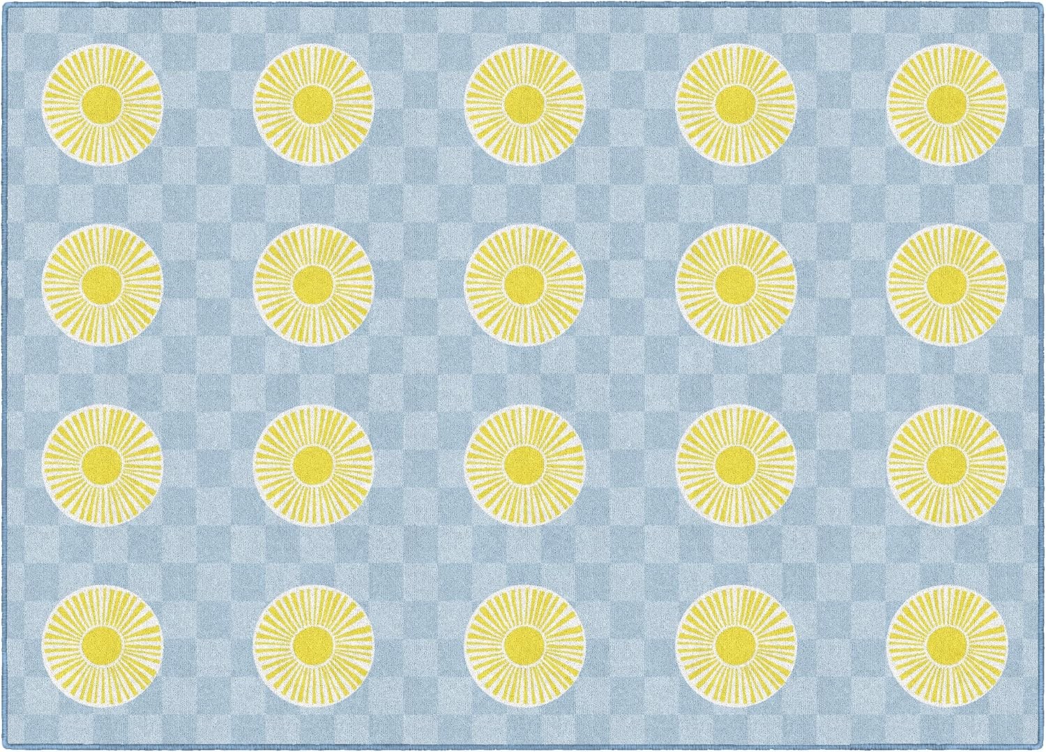 Peppy Suns Criss-Cross Applesauce Educational Area Rug for Kids Room, Children’s