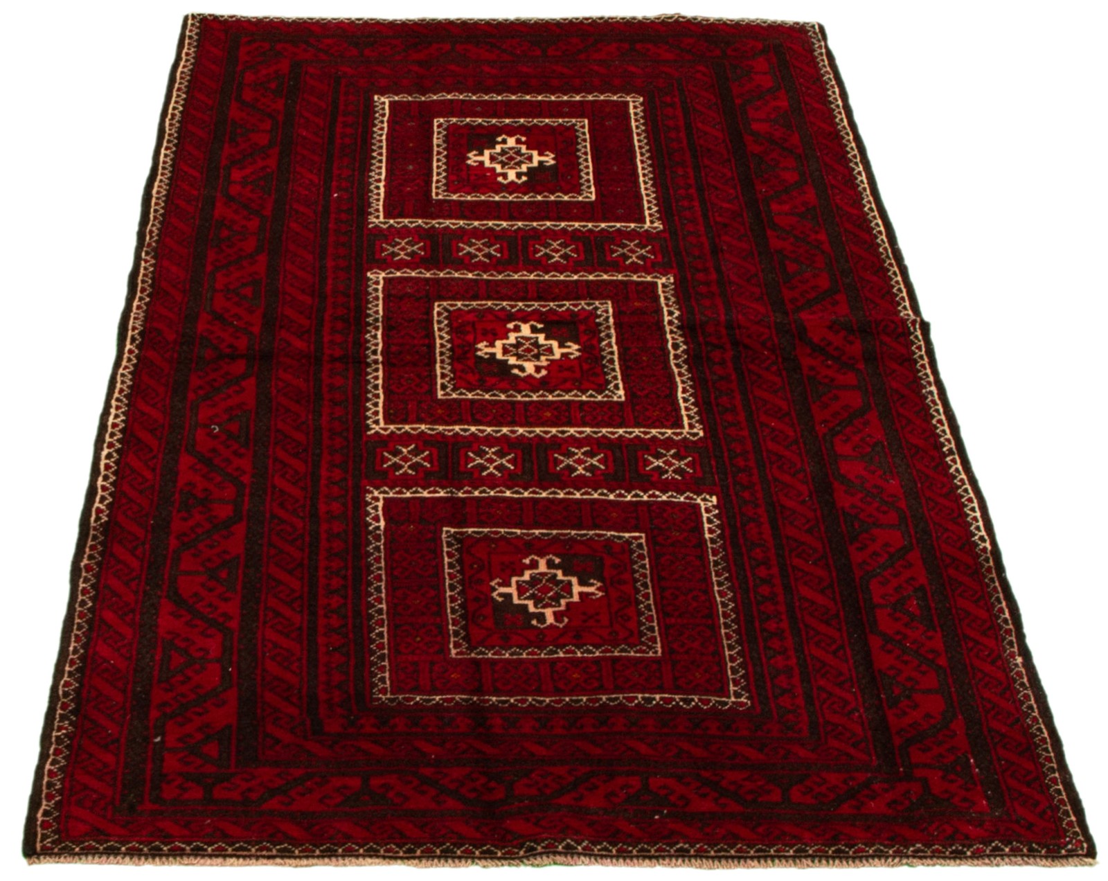 Traditional Vintage Hand-Knotted Area Rug 3’7″ x 6’9″ Oriental Wool Carpet