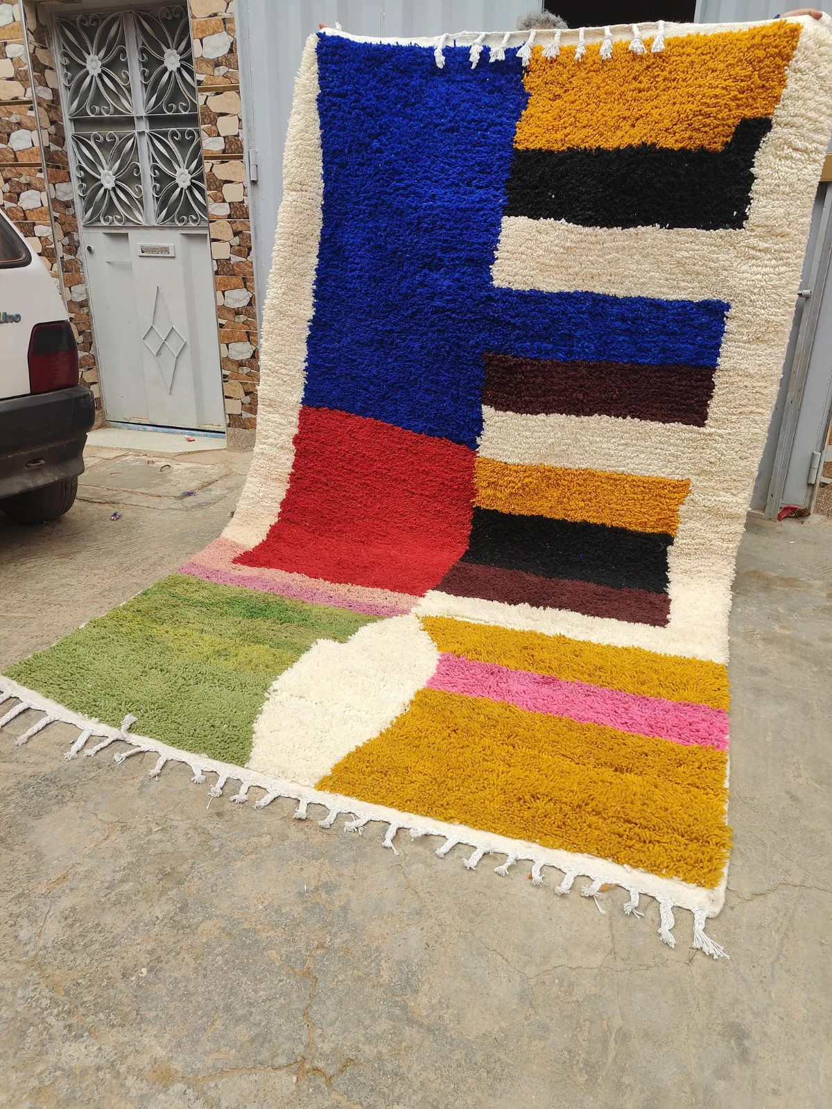 Handmade berber wool 8×10 feet for livivng room bedroom