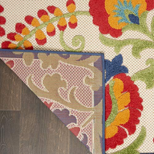 Home Aloha Multicolor 2’3″ x 8′ Area Rug – Easy Clean, Non Shedding, Bed