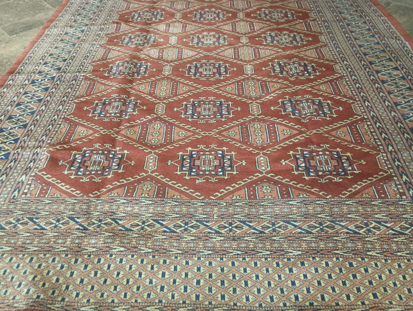 5×9′ New handmade Jalddar Bokaara Rug GEPORMETRIC #F-6226