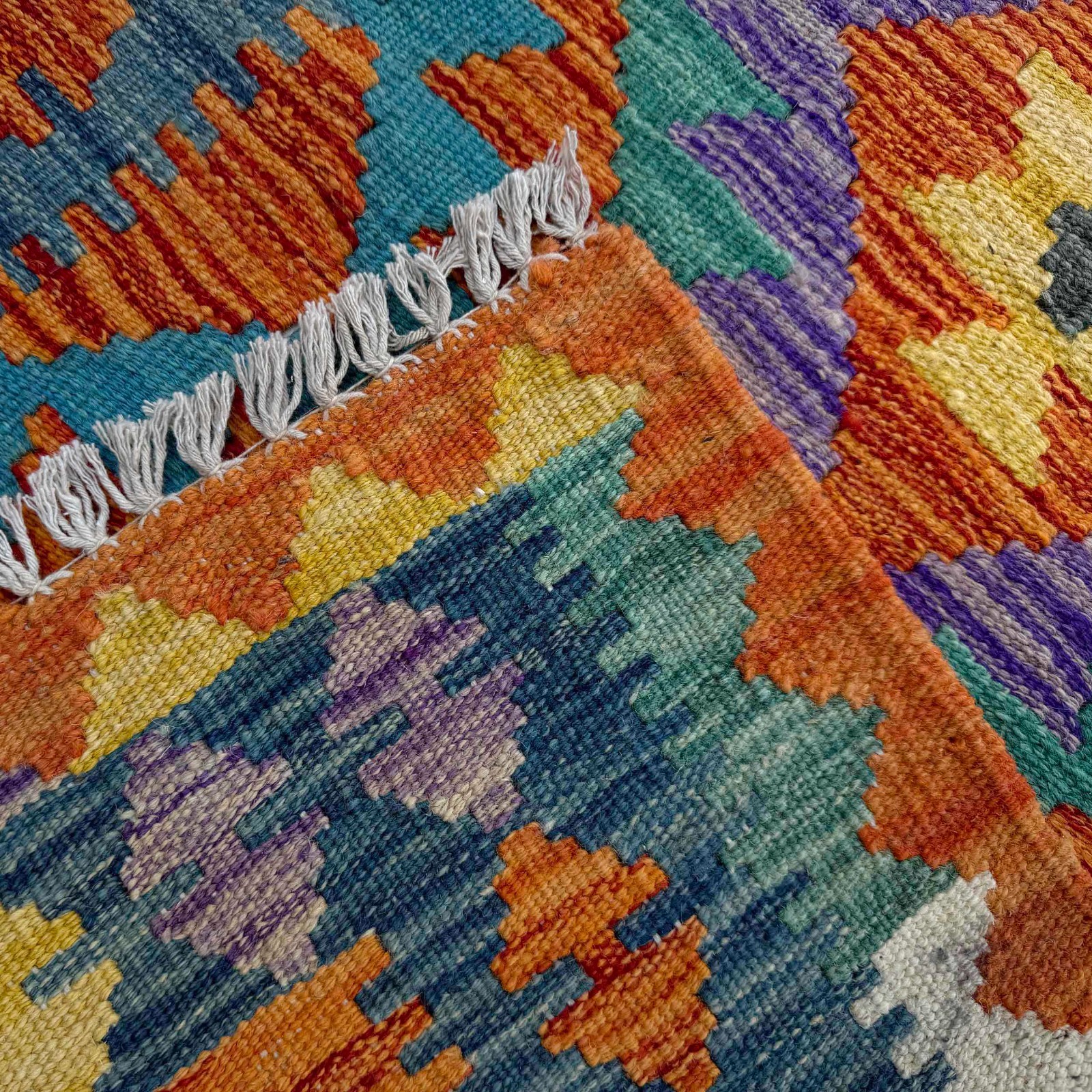 Reversible Rug Flat Kilim Rug 4’10×6’7ft Afghan Turkish Handmade Area Rug P37248
