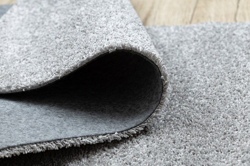 Modern Washable Carpet ILDO Silver Smooth 100% Polypropylene Machine Made
