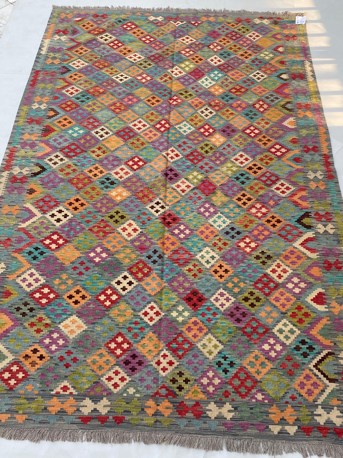 6 x 10 Multi-Color Red Kilim Rug K-112