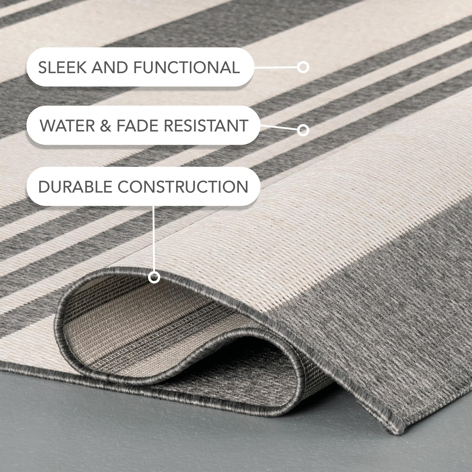 Nuloom 8 X 11 Outdoor Performance Area Rug Oeko-Tex Certified Weather Resistant