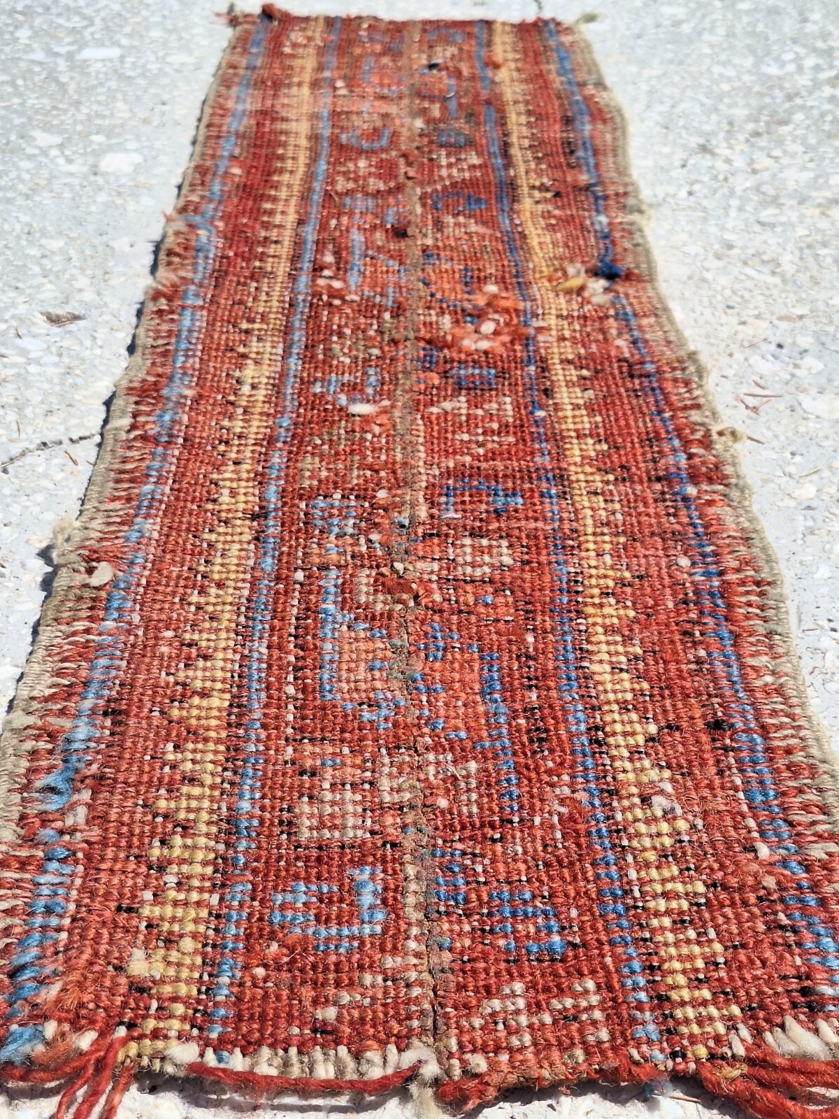 1850s An Antique Turkish-Uşak Hand Woven Fragment Rug, Collectible Rare Rug