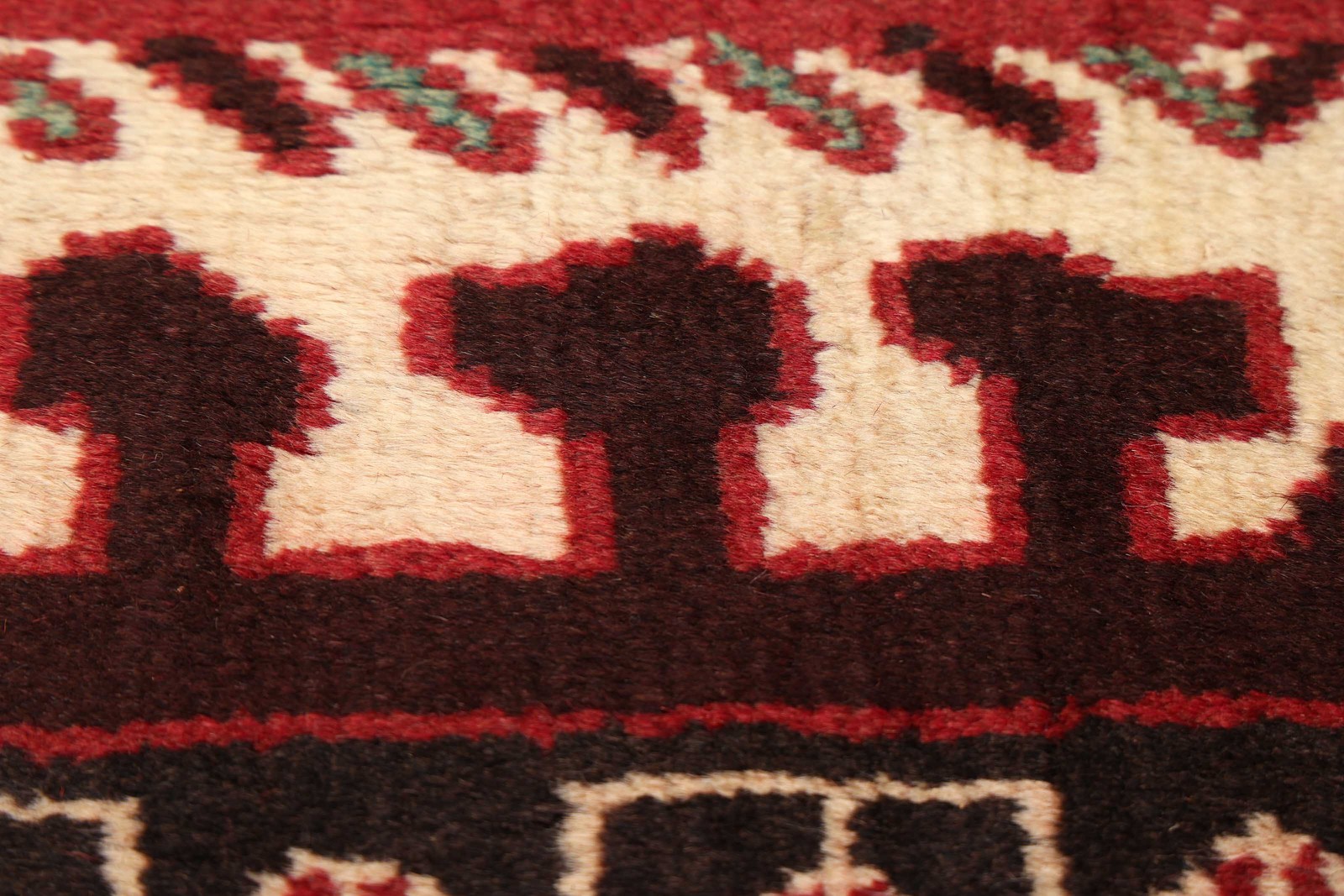 Vintage Hand-Knotted Area Rug 3’4″ x 5’10” Traditional Oriental Wool Carpet
