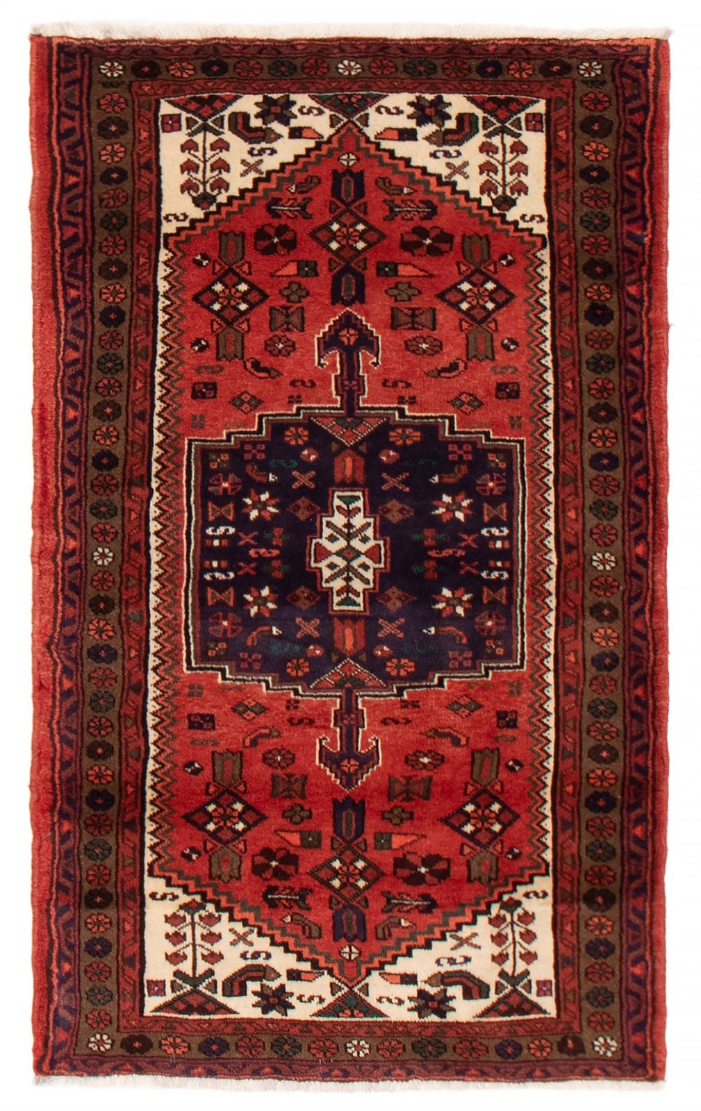 Vintage Traditional Hand-Knotted Area Rug 3’1″ x 5’2″ Oriental Wool Carpet