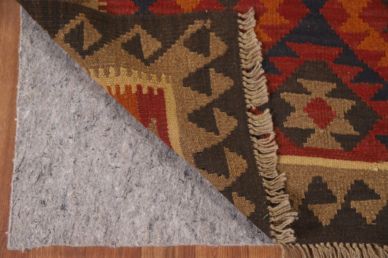 Reversible Kilim Oriental Area Rug 5×6 Hand-woven Geometric Carpet for Any Room
