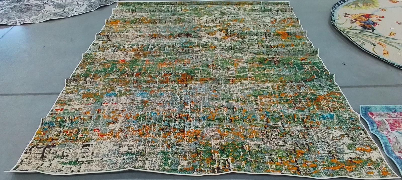 GREEN TURQUOISE 8′-0″ x 10′-0″ Back Stain Rug Reduced Price 1172784424 MAD460Y-8