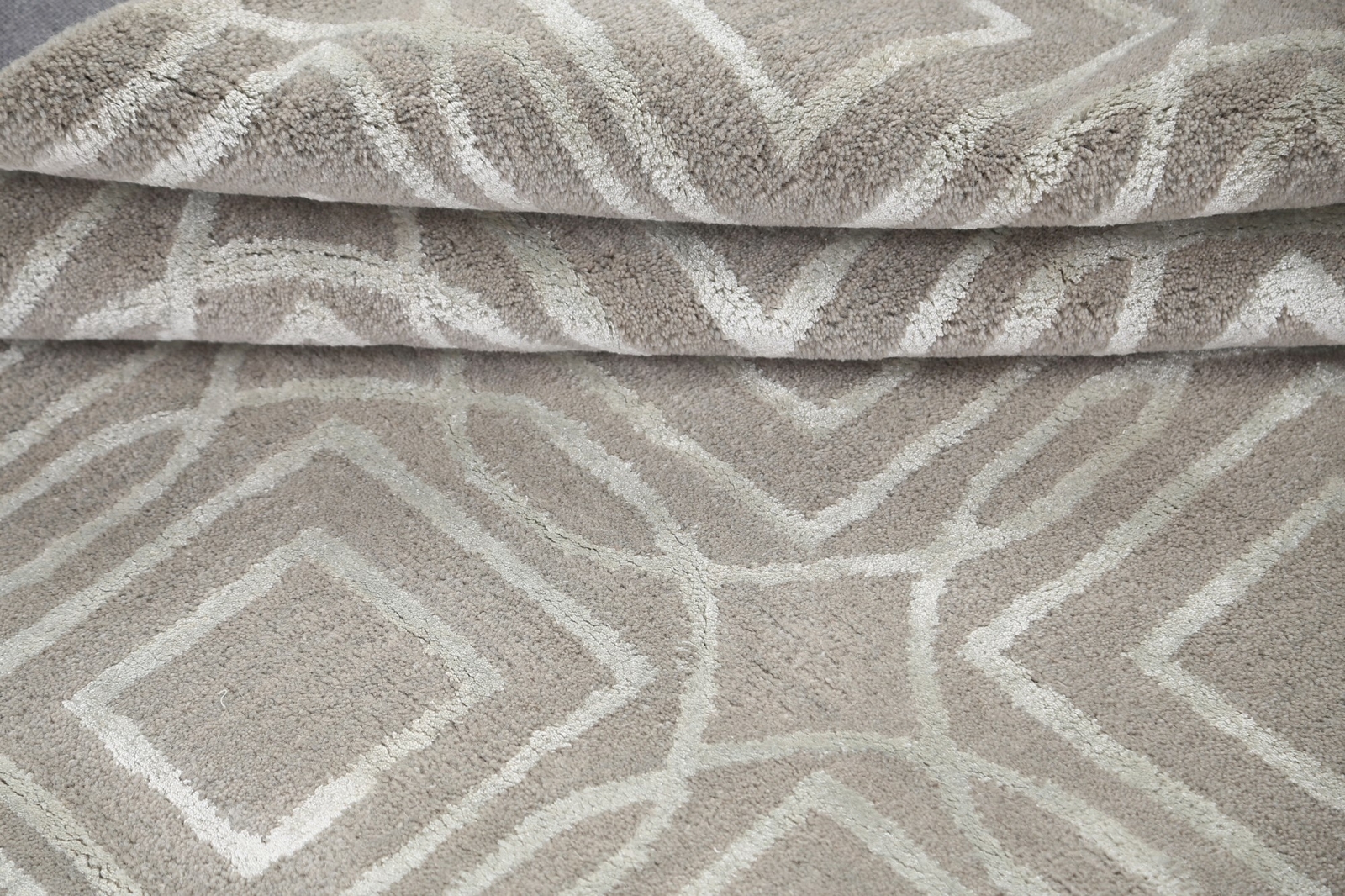 4×6 Wool/ Silk Trellis Indian Oriental Area Rug Contemporary Hand-tufted Carpet