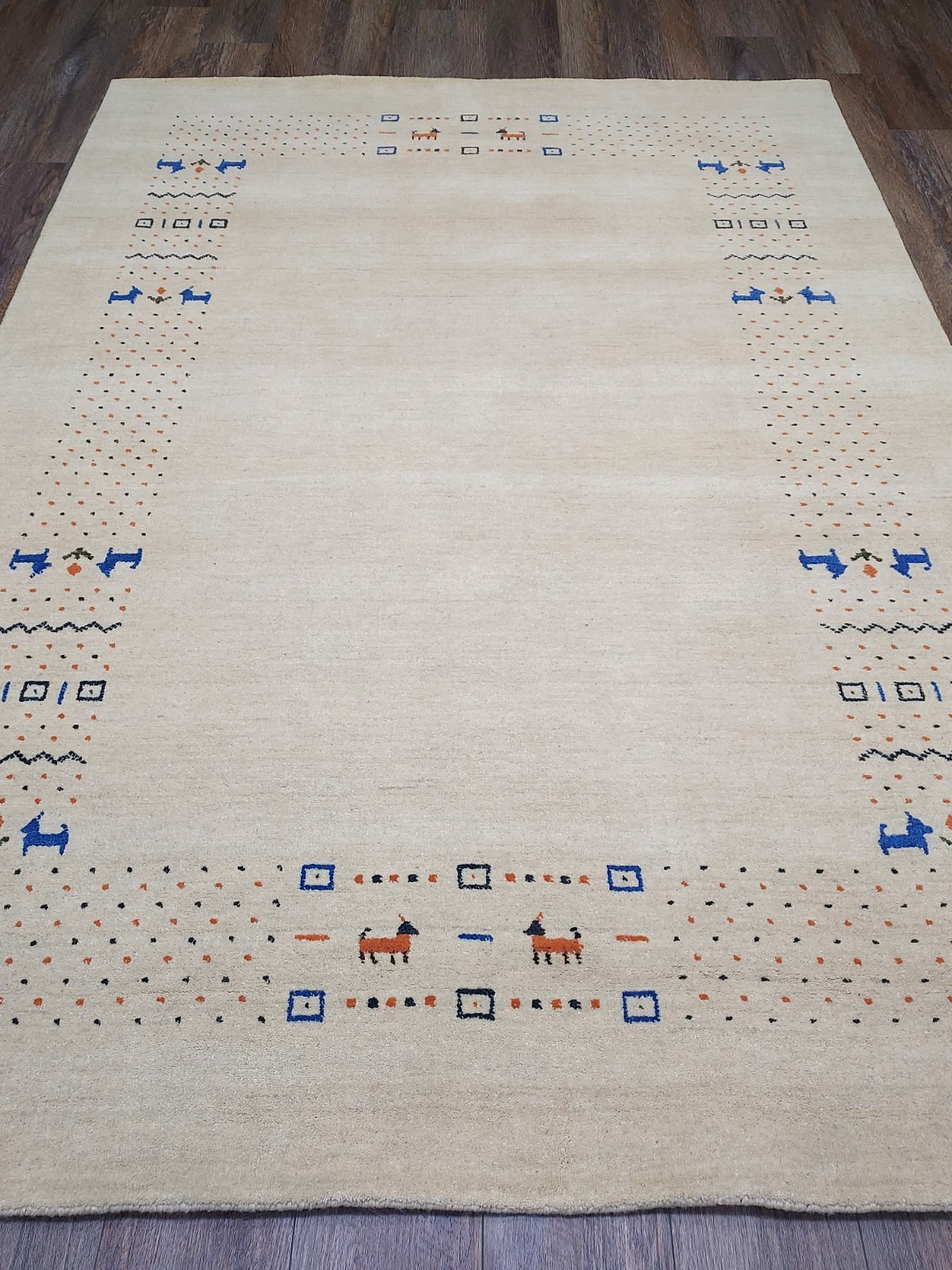Turkish Bohemian Rug,Turkish Oushak Rug,Turkish Contemporary Gabbeh Rug, 5.5x8Ft